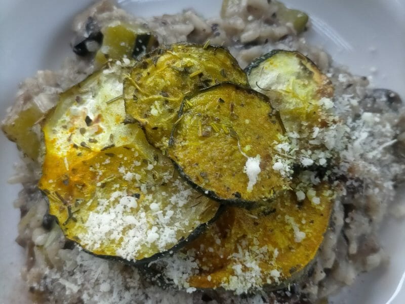 Cliquez pour zoomer ! Risotto champignons et courgettes Thermomix par eleonorekpzk