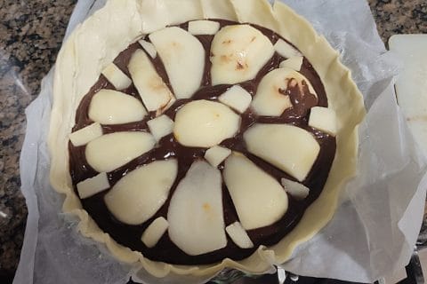 Cliquez pour zoomer ! Tarte aux poires sur lit de chocolat Thermomix par deca40