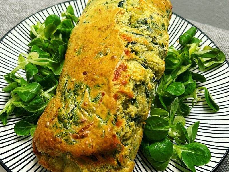 Cliquez pour zoomer ! Cake aux épinards, mozzarella et pesto Thermomix par margotrose