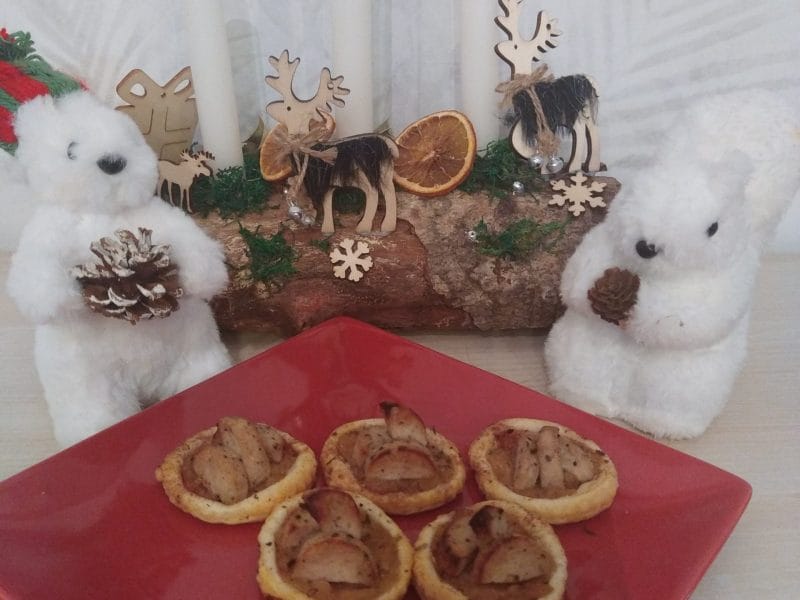 Cliquez pour zoomer ! Tarte de boudin blanc et chutney d’ananas Thermomix par mmartial