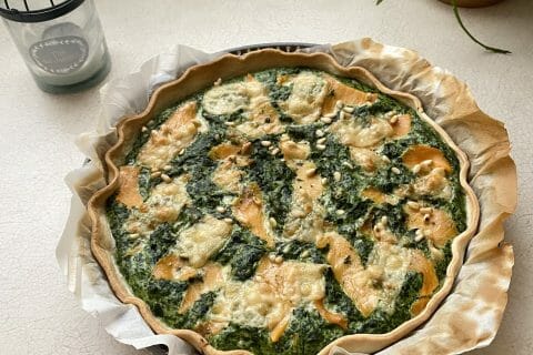 Cliquez pour zoomer ! Tarte épinards, saumon et chèvre Thermomix par kris_83