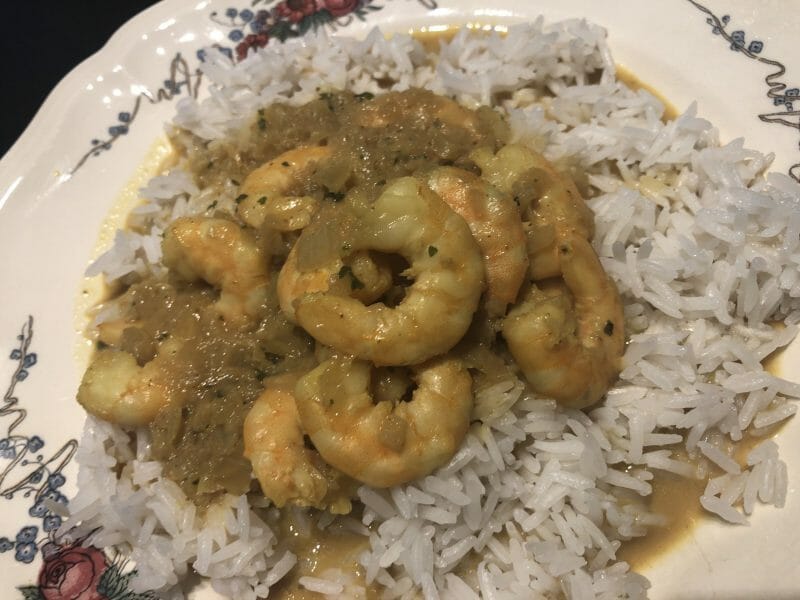 Cliquez pour zoomer ! Curry de crevettes au lait de coco Thermomix par adeline_442