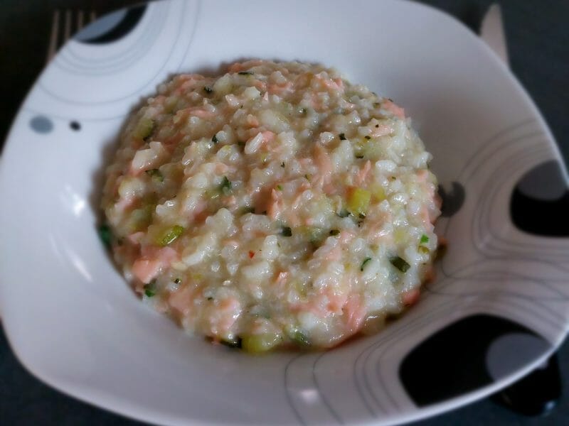 Cliquez pour zoomer ! Risotto courgettes saumon Thermomix par angie2950