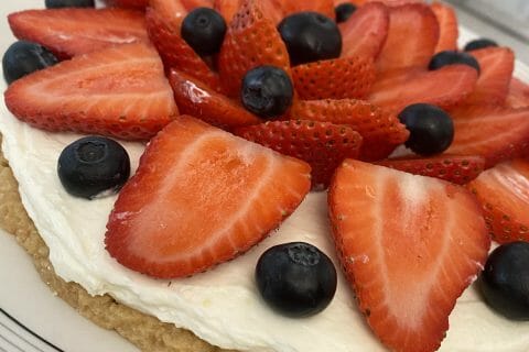 Cliquez pour zoomer ! Tarte aux fraises sans cuisson Thermomix par Petites fleurs