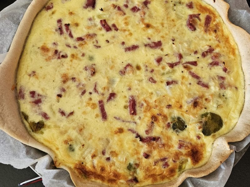 Cliquez pour zoomer ! Quiche aux choux de Bruxelles et lardons Thermomix par laurene