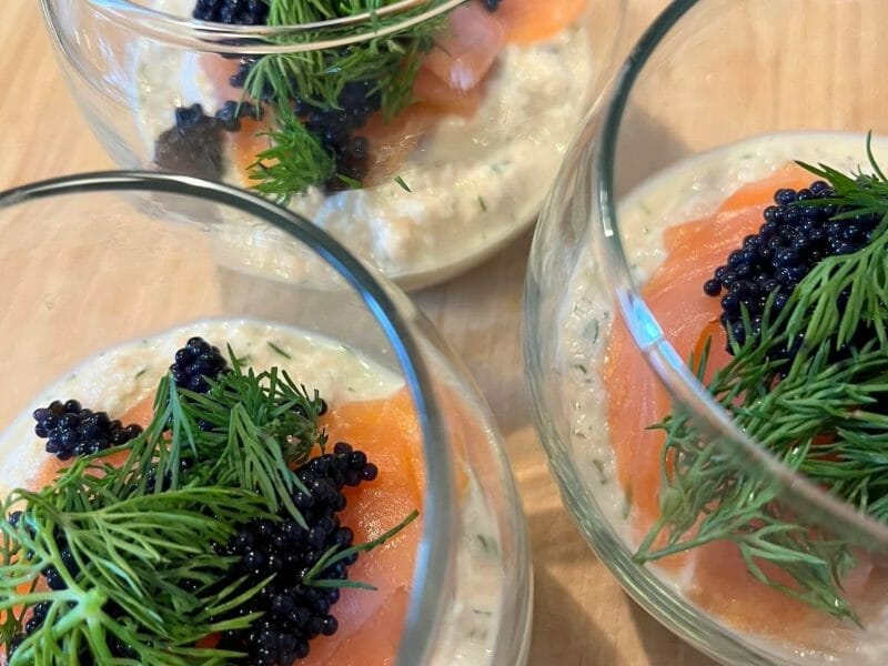 Cliquez pour zoomer ! Verrines au saumon et pommes granny Thermomix par PV