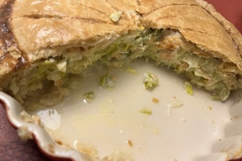 Cliquez pour zoomer ! Tourte aux poireaux et au saumon fumé Thermomix par PV