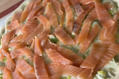 Cliquez pour zoomer ! Tourte aux poireaux et au saumon fumé Thermomix par PV