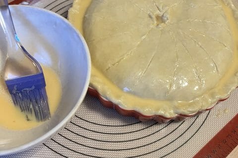 Cliquez pour zoomer ! Tourte aux poireaux et au saumon fumé Thermomix par PV
