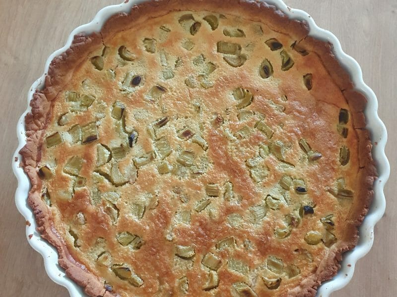 Cliquez pour zoomer ! Tarte à la rhubarbe Thermomix par Marinette63