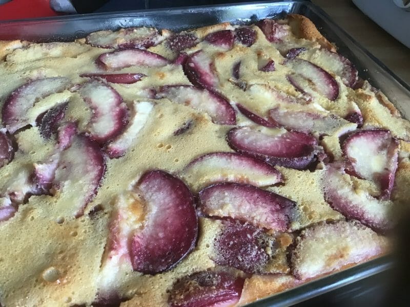 Cliquez pour zoomer ! Clafoutis aux pêches Thermomix par Sanworld