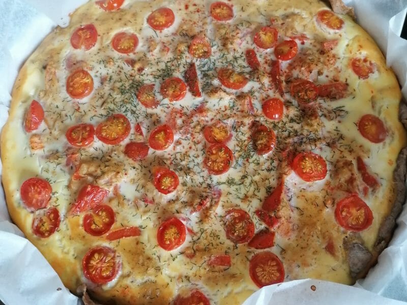 Cliquez pour zoomer ! Tarte au thon, tomate et moutarde Thermomix par Lolobalili