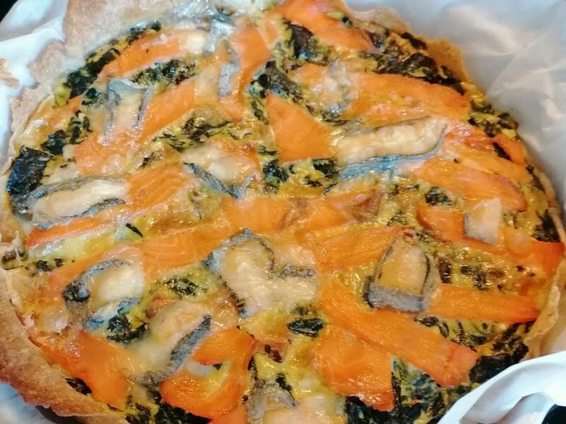 Cliquez pour zoomer ! Tarte épinards, saumon et chèvre Thermomix par Lolobalili