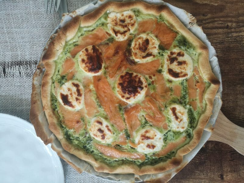 Cliquez pour zoomer ! Tarte épinards, saumon et chèvre Thermomix par lauriecochet