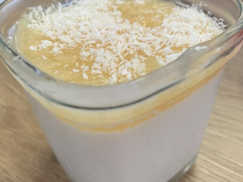 Cliquez pour zoomer ! Panna cotta ananas et lait de coco Thermomix par chouproute