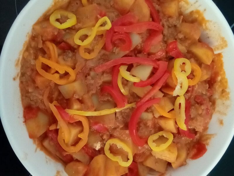 Cliquez pour zoomer ! Boeuf aux poivrons et pommes de terre Thermomix par chouproute