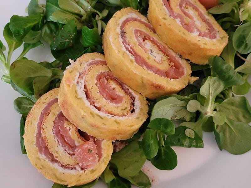 Cliquez pour zoomer ! Roulé aux courgettes et au saumon fumé Thermomix par aude_194