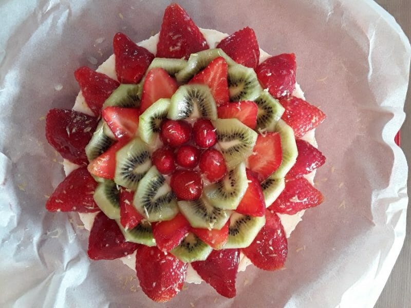 Cliquez pour zoomer ! Tarte aux fraises sans cuisson Thermomix par Jomaze