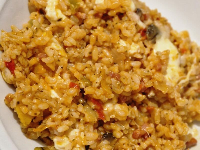 Cliquez pour zoomer ! Gratin de riz façon pizza Thermomix par paupiette