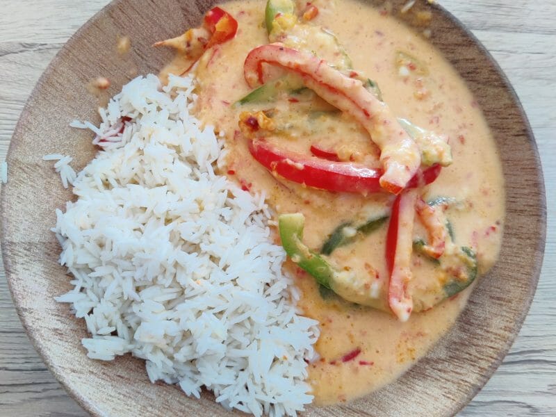 Cliquez pour zoomer ! Poulet à la crème de poivrons Thermomix par paupaumasa