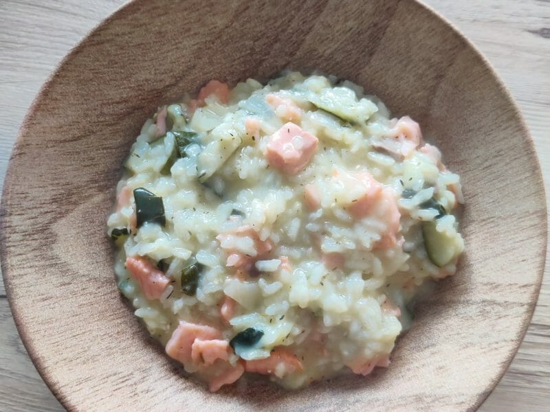 Cliquez pour zoomer ! Risotto courgettes saumon Thermomix par paupaumasa
