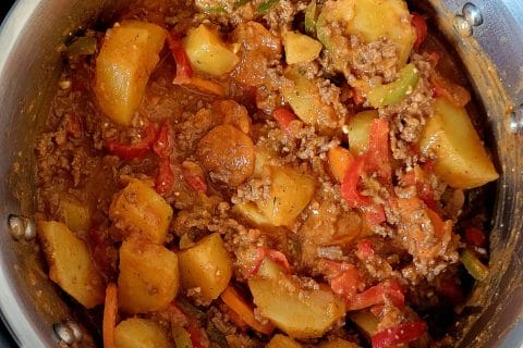 Cliquez pour zoomer ! Boeuf aux poivrons et pommes de terre Thermomix par orelieee