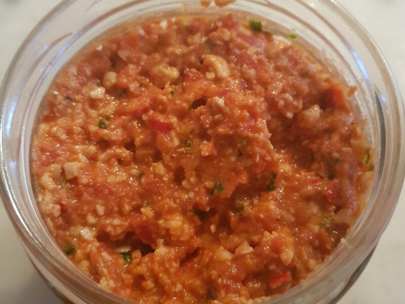 Cliquez pour zoomer ! Tartinade poivrons, noix de cajou et tomates séchées Thermomix par jessy