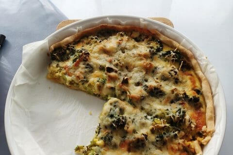 Cliquez pour zoomer ! Tarte aux brocolis et roquefort au Thermomix