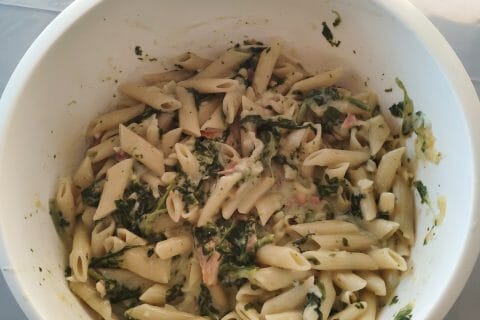 Cliquez pour zoomer ! One pot pasta – épinards et saumon fumé au Thermomix