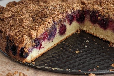 Cliquez pour zoomer ! Crumb cake framboises Thermomix par mariepetitelune