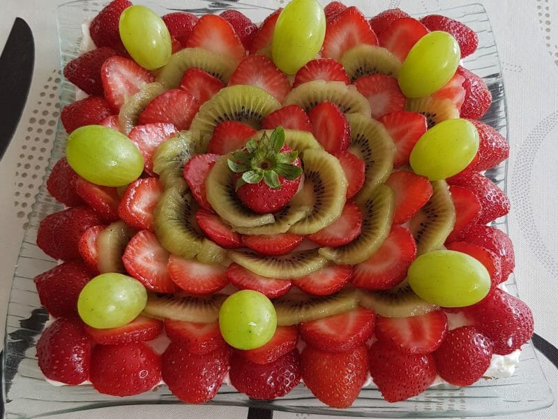 Cliquez pour zoomer ! Tarte aux fraises sans cuisson Thermomix par Sissi68