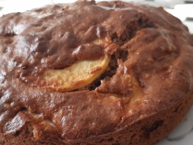 Cliquez pour zoomer ! Gâteau aux pommes, noix et raisins secs Thermomix par louloutedeco