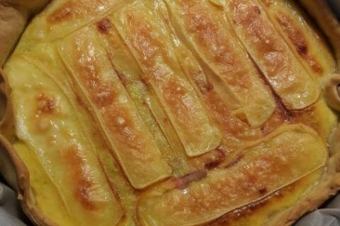 Cliquez pour zoomer ! Tarte courgette, jambon & chèvre au Thermomix