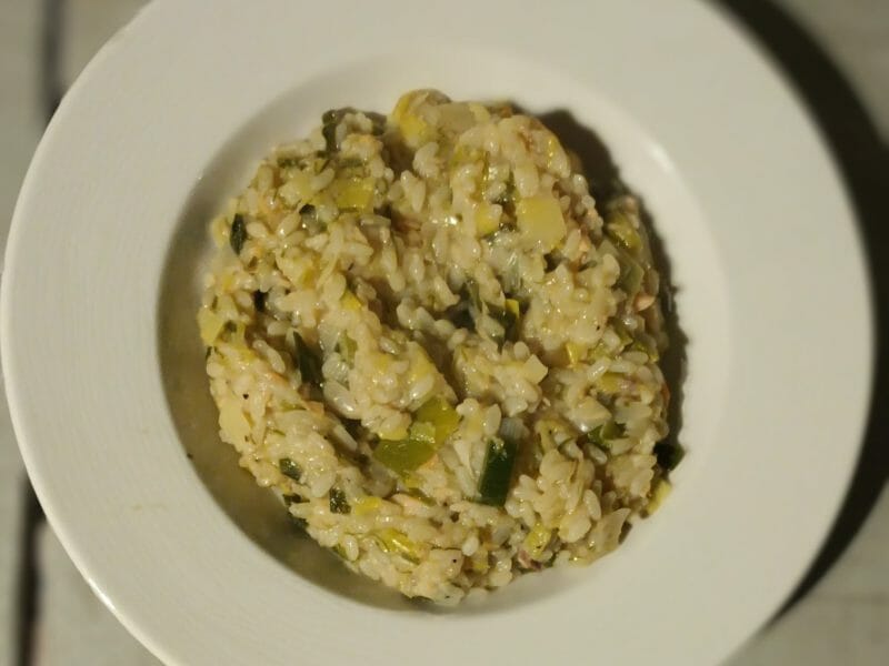 Cliquez pour zoomer ! Risotto poireaux et saumon fumé Thermomix par delphine42000