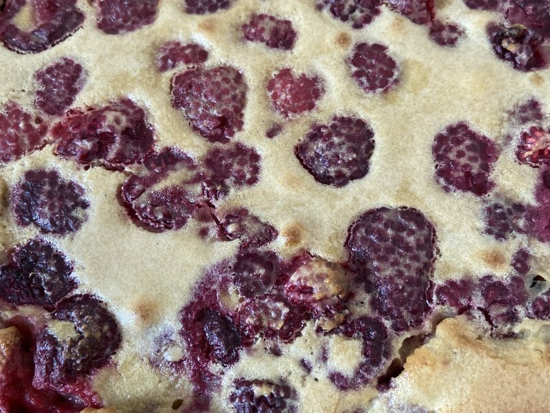 Cliquez pour zoomer ! Clafoutis aux framboises Thermomix par zazzou