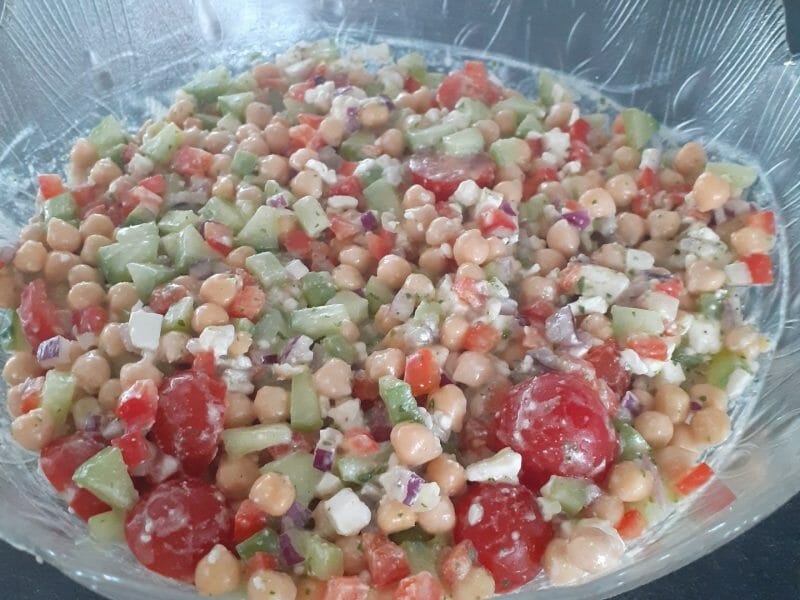 Cliquez pour zoomer ! Salade de pois chiches Thermomix par Steph2579
