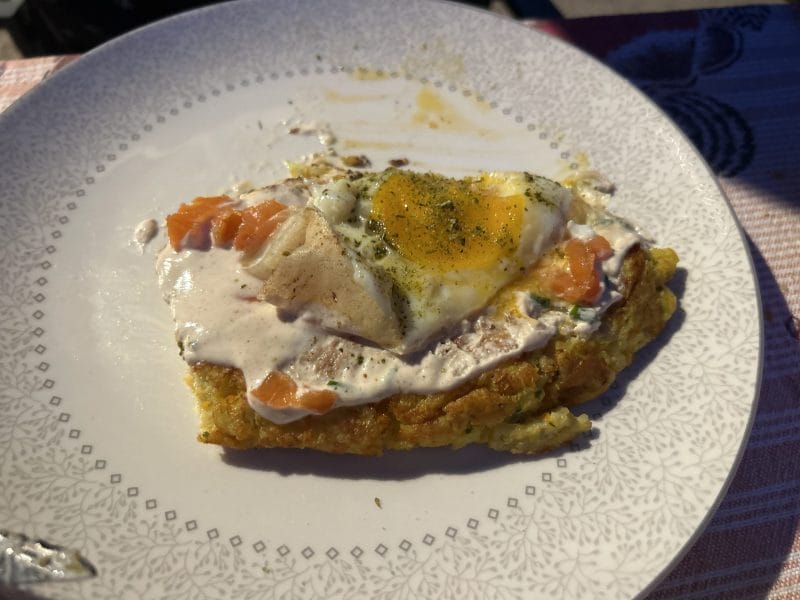 Cliquez pour zoomer ! Galette de légumes et saumon fumé Thermomix par axelle27