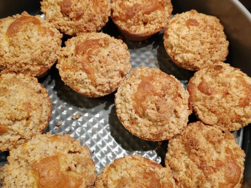 Cliquez pour zoomer ! Muffins aux pommes façon crumble Thermomix par cacouns