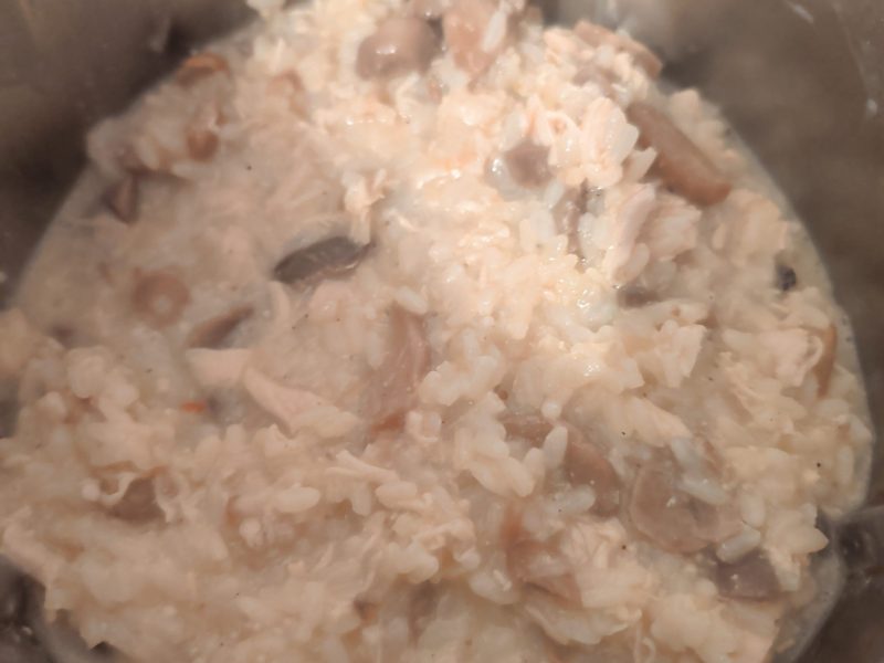 Cliquez pour zoomer ! Risotto poulet et champignons Thermomix par cacouns