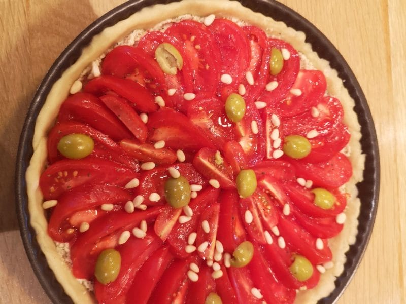 Cliquez pour zoomer ! Tarte tomates et amandes Thermomix par popo69380