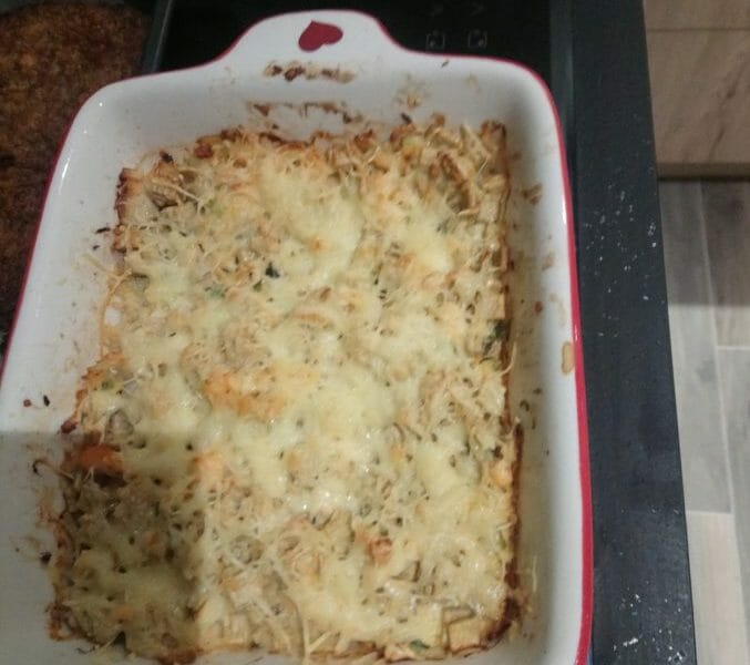 Cliquez pour zoomer ! Gratin de crozets aux courgettes et saumon fumé Thermomix par NAt77240