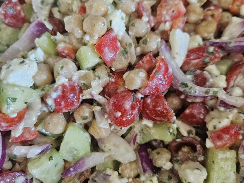 Cliquez pour zoomer ! Salade de pois chiches Thermomix par Soliemti