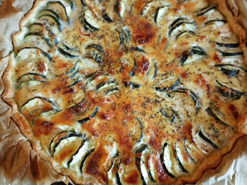 Cliquez pour zoomer ! Tarte courgettes, chèvre et pignons de pin Thermomix par Christine