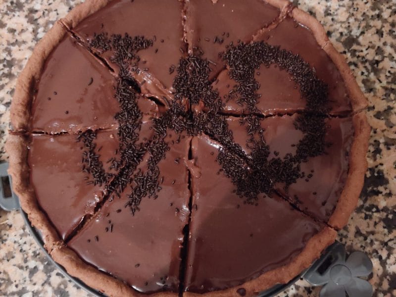 Cliquez pour zoomer ! Tarte tout chocolat Thermomix par inass yassmine