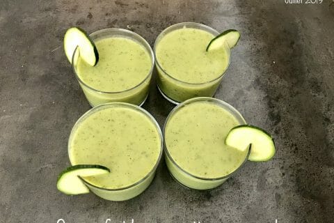 Cliquez pour zoomer ! Soupe froide courgette et concombre au Thermomix