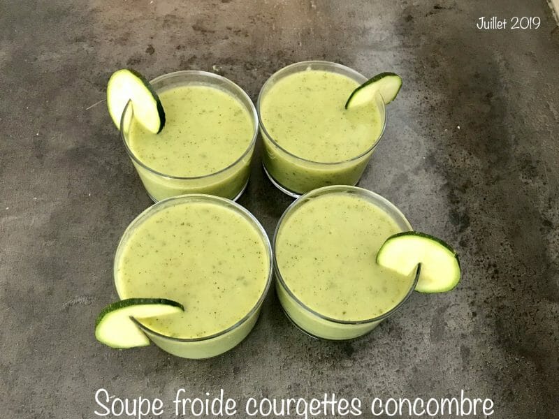 Soupe froide courgette et concombre au Thermomix - Cookomix