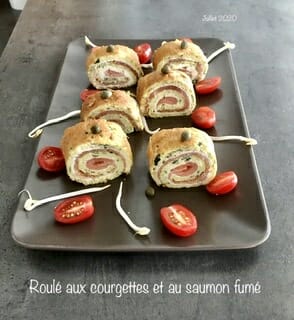Cliquez pour zoomer ! Roulé aux courgettes et au saumon fumé au Thermomix