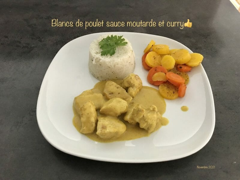 Cliquez pour zoomer ! Blancs de poulet sauce moutarde et curry Thermomix par NONO67