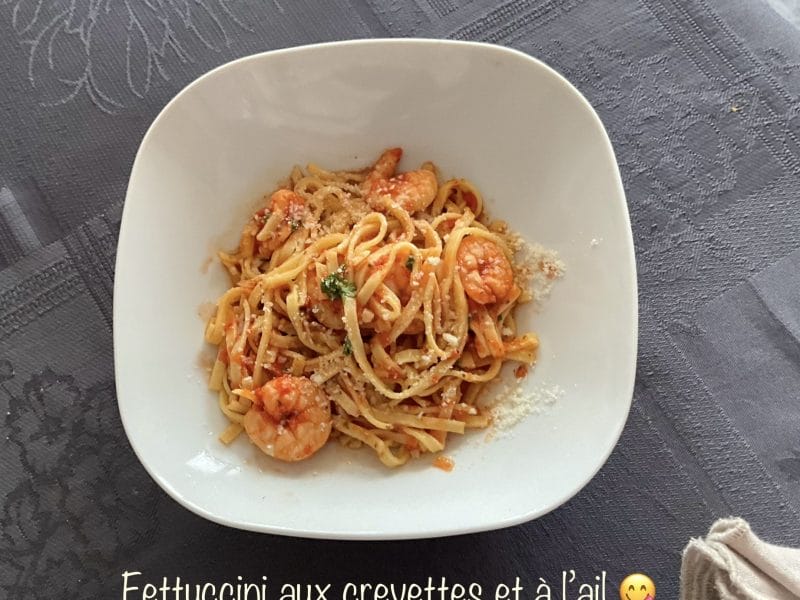 Cliquez pour zoomer ! Spaghettis aux crevettes et à l’ail Thermomix par NONO67