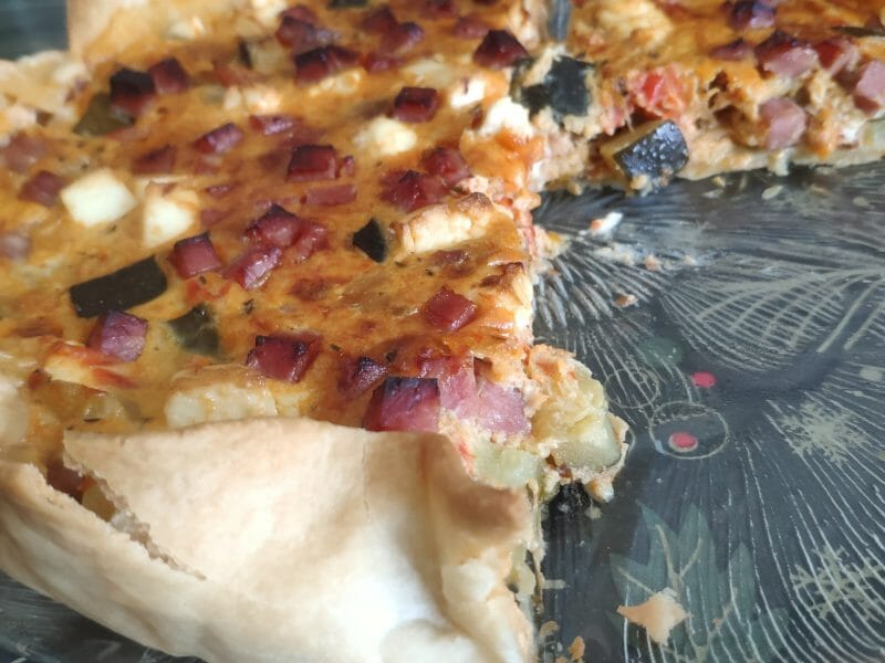 Cliquez pour zoomer ! Tarte salée aux légumes d’été Thermomix par jennipimpim